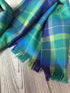 Blue Plaid Wool Scarf