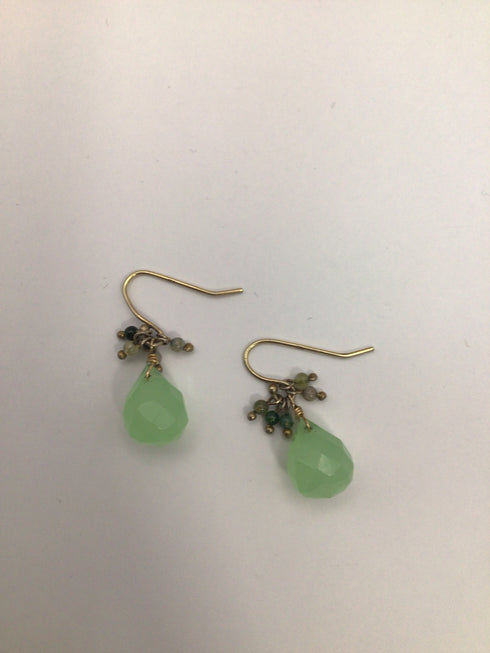 Green TearDrop Earrings