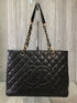 Chanel Grand Shopping Tote Quilted Caviar Leather Vintage GST