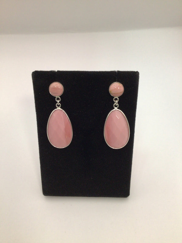 Jay King Peruvian Pink Opal Drop Earrings