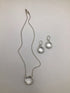 Round Crystal in Silver SET Necklace and Earrings