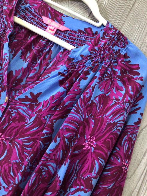 Lilly Pulitzer silk Blouse Size X-Large
