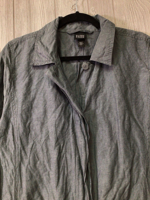 Eileen Fisher Metallic Coat Size Large