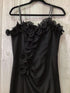 Aqua Scuba Crepe Strapless Midi Ruffle Dress Size 12 New Pre-owned