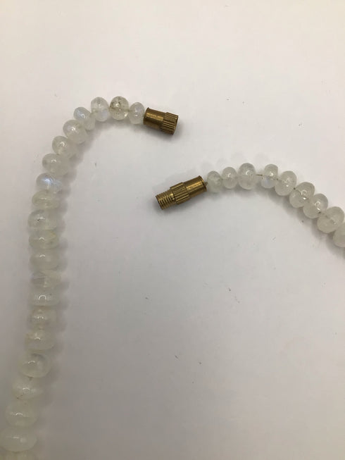 Graduated Rondelle Moonstone 20" Necklace