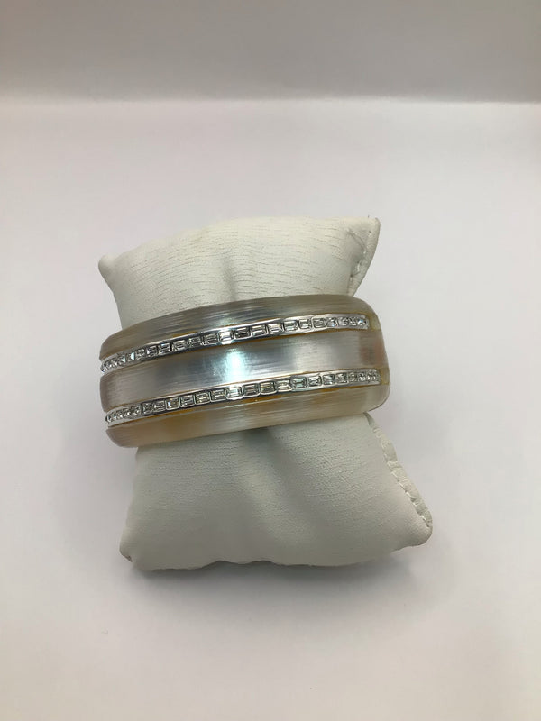 Alexis Bittar Lucite Crystal wide Bracelet, Bangle