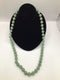 Green Jade Vintage Necklace 14" 10mm