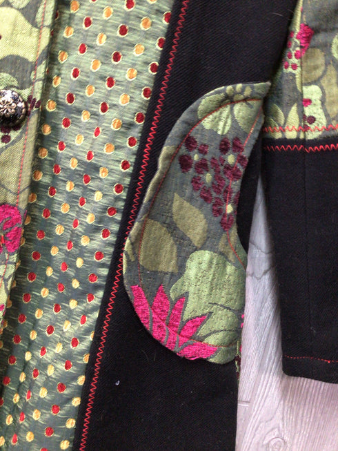 Neslay Jacquard Patchwork art-to-wear Coat fits like Medium