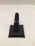 14k Gold Oval Amethyst + Diamond Ring size 6.5