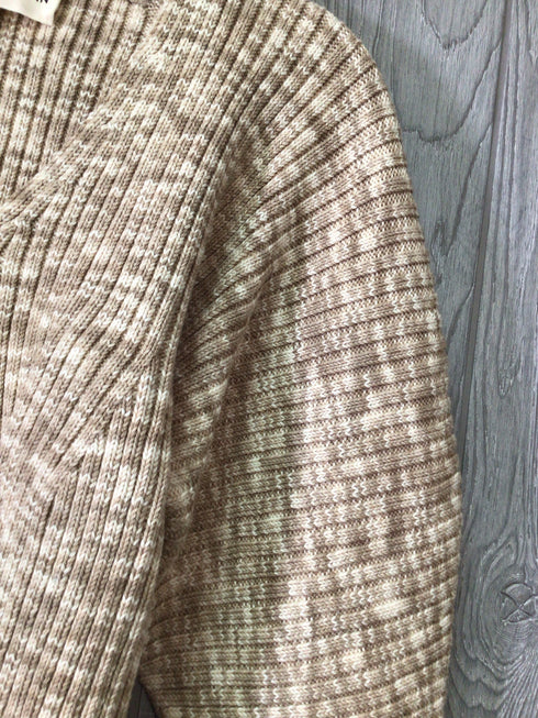 Mara Hoffman V-neck Puff Sleeve Cotton Sweater Size X-Small