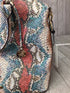 Brahmin Large Duxbury Satchel Multi All Over Snake Purse Pre-owned