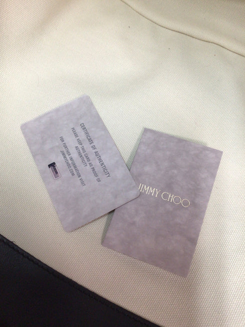 Jimmy Choo Maria Black Raffia Tote Purse