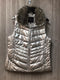 Talbots Puffer Vest faux-fur Size Large