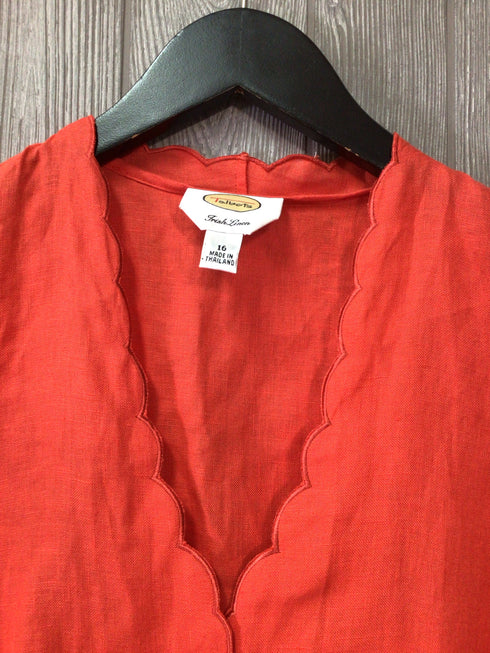 Talbots Linen Top Size 16