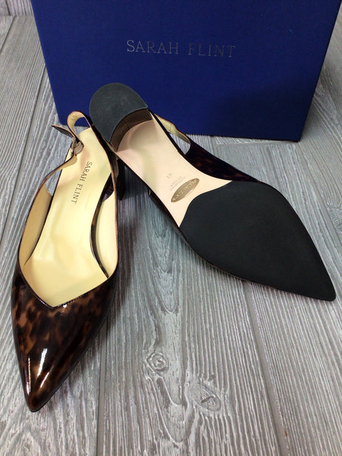Sarah Flint Tortoise Emma Slingbacks Size 10 New Pre-owned