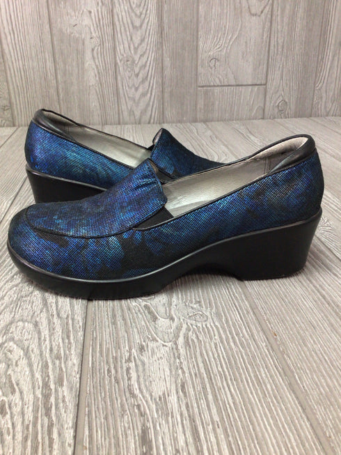 Alegria Leather Sparkle Mules Size 9