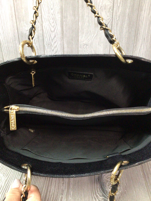 Chanel Grand Shopping Tote Quilted Caviar Leather Vintage GST