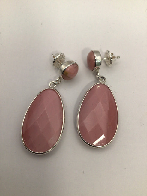 Jay King Peruvian Pink Opal Drop Earrings