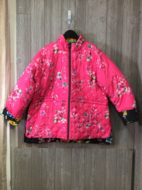 Johnny Was Down Quilted Reversible Jacket Size XX-Large
