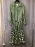 MISA Martine Dress Rattan Tile Mix Satin Size Medium New