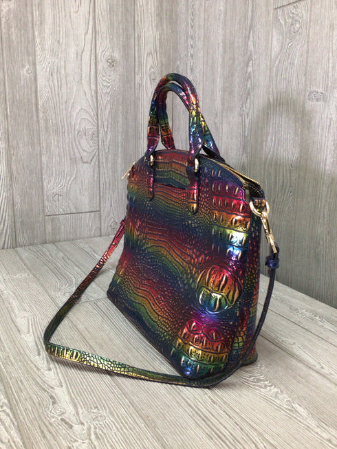 Brahmin Technicolor Melbourne Large Duxbury Satchel Leather