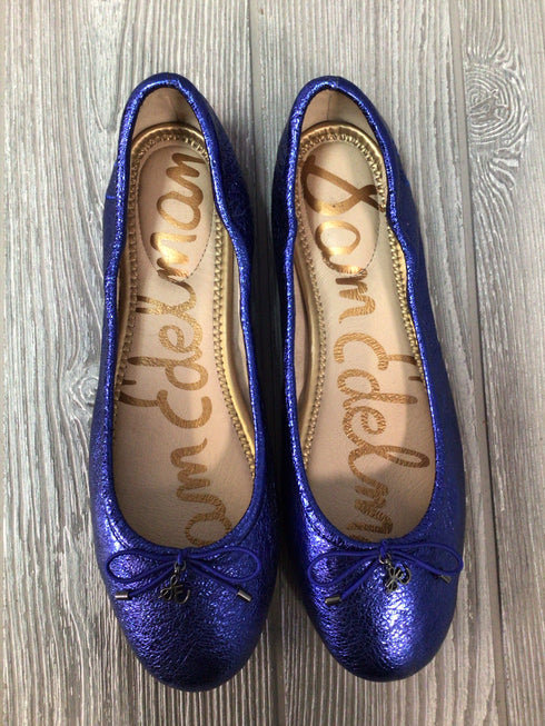 Sam Edelman Felicia crinkle metallic ballet Flats Size 8