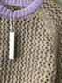 Lilla P Contrast Trim Crewneck Sweater Alpaca bl Size Small New
