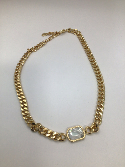 Short & Suite 14k Gold Plate Chunky Necklace and Earrings New SET