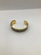 Evocateur Black & white stripe Cuff Bracelet