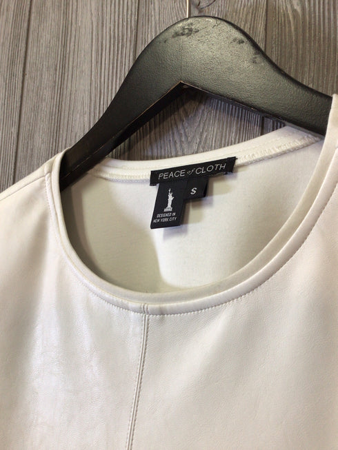 Piece of Cloth Top Size Small faux- leather