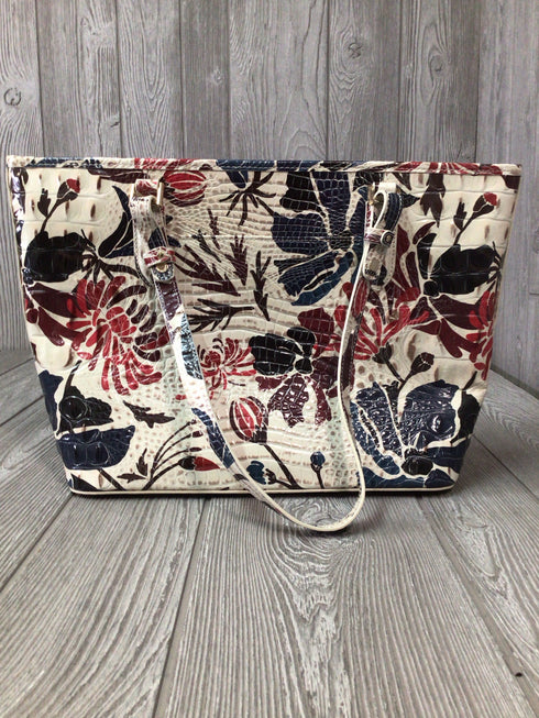 Brahmin Medium Asher Extravaganza Melbourne Leather Tote Pre-owned