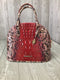 Brahmin Red Satchel Leather Purse