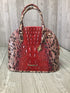Brahmin Red Satchel Leather Purse