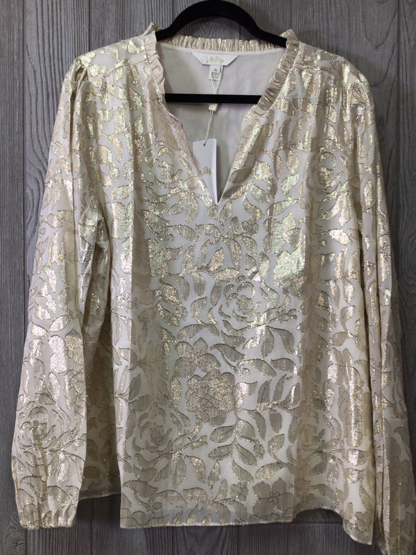 Lilly Pulitzer Giana silk Blouse Size X-Large New