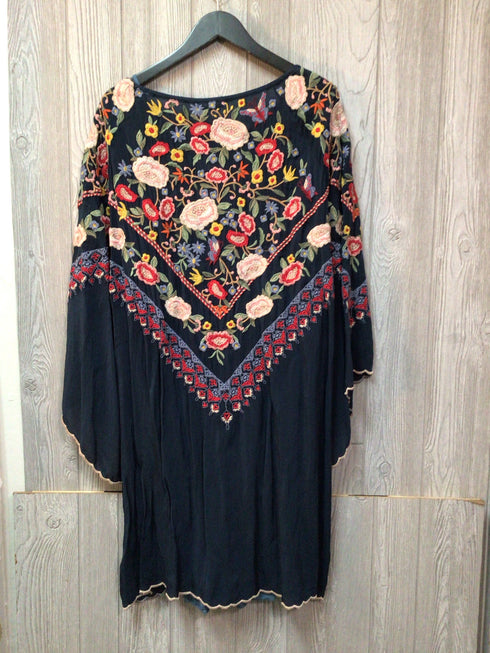 Johnny Was Dress with slip Embroidered Size Large New