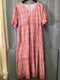 Victoria Dunn Block Print Tiered Maxi Dress Size Large