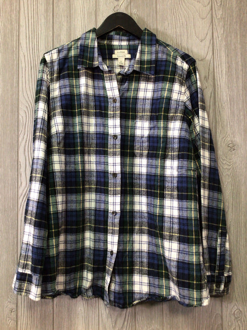 LL Bean Relaxed Fit Flannel Shirt Size 1X