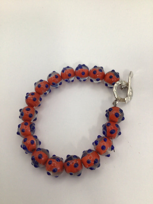 Murano Glass Lampwork Bead Bracelet