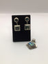 Sterling + Abalone Vintage Mexico TV-102 SET Pendant and Earrings