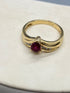 14k Gold + Pear Shape Ruby Ring
