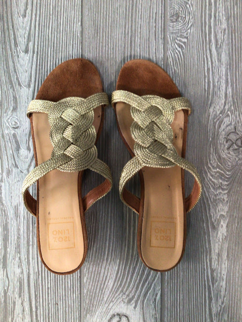 120% Lino Sandals Size 8.5