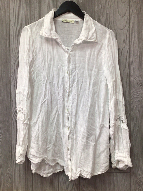 Camille & Co Linen Shirt Size Large