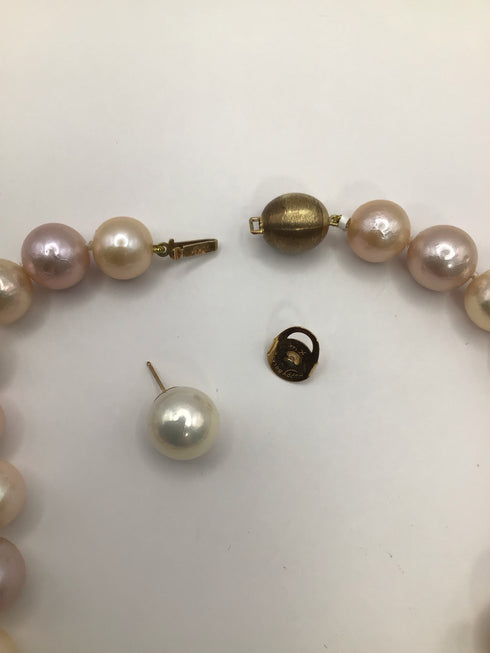 Bloomingdales Fine Multi-Color Freshwater Pearl SET Necklace and Earrings