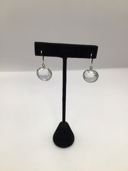 Round Crystal in Silver SET Necklace and Earrings