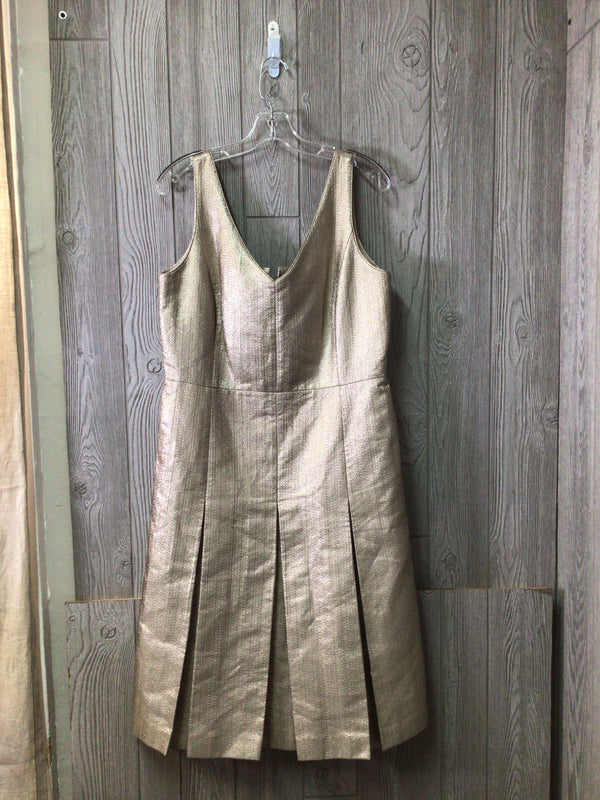Lafayette 148 Dress Metallic Size 10 New pre-owned