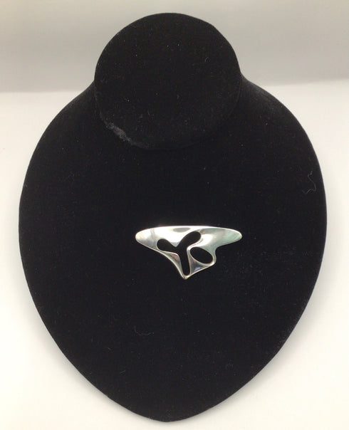 Georg Jensen Amoeba by Henning Sterling Brooch Vintage Estate