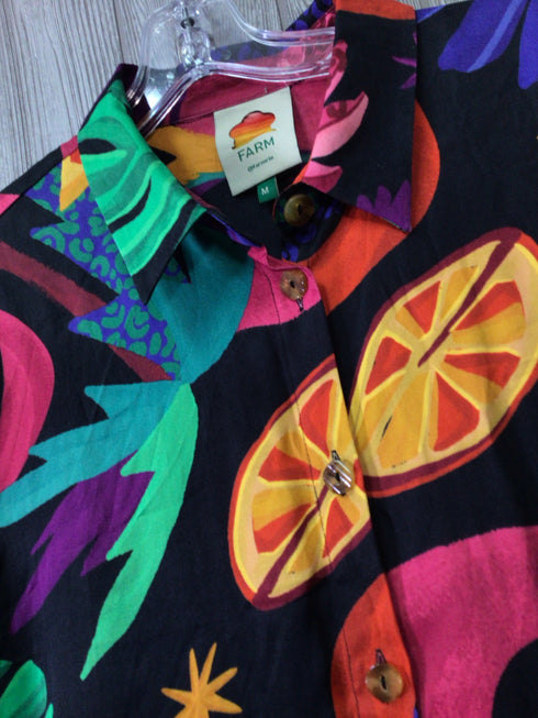 Farm Rio Satin Pants Set Size Medium