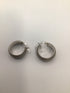 Brushed Silver Hoop Earrings