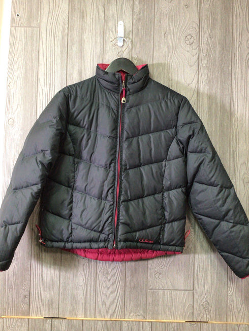 LL Bean Down Puffer Jacket Size Small Reversible