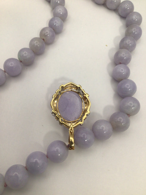 Lavender quartz Necklace + Pendant + earring Set